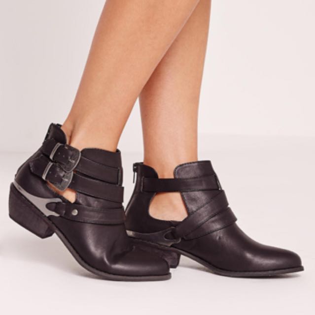 missguided western ankle boot