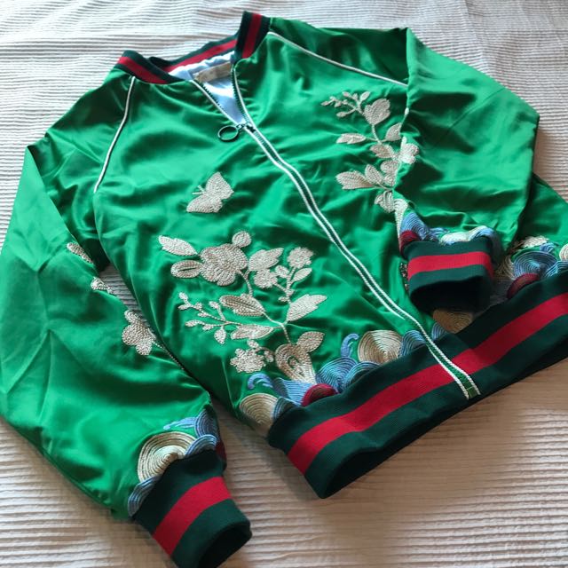 gucci inspired bomber jacket