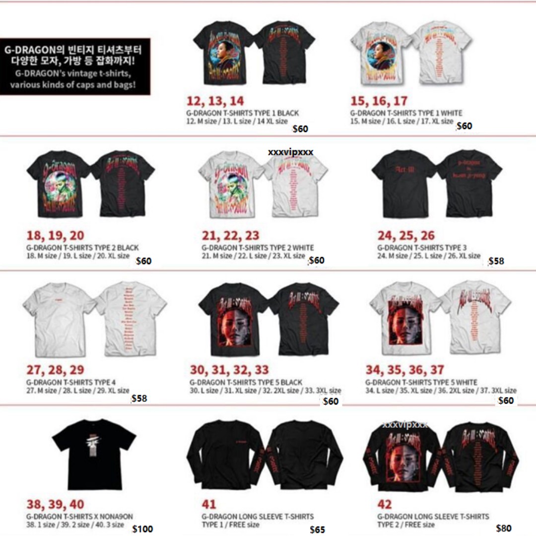 Po Bigbang G Dragon Solo Motte Tour Official Merchandise