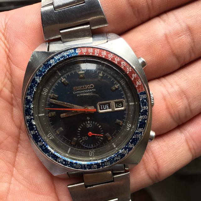 SEIKO CHRONOGRAPH 6139 6002 PEPSI BEZEL - AUTOMATIC, Fesyen Pria, Jam  Tangan di Carousell