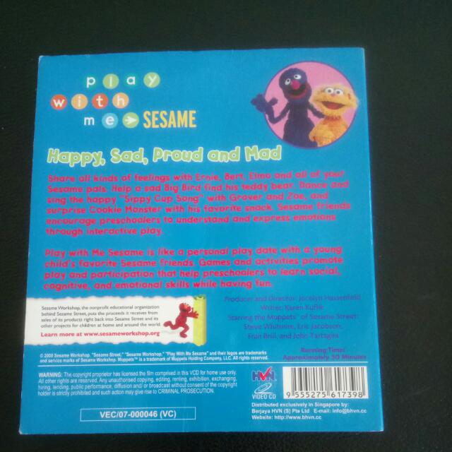 YESASIA: Play With Me Sesame - Happy, Sad, Proud and Mad (DVD