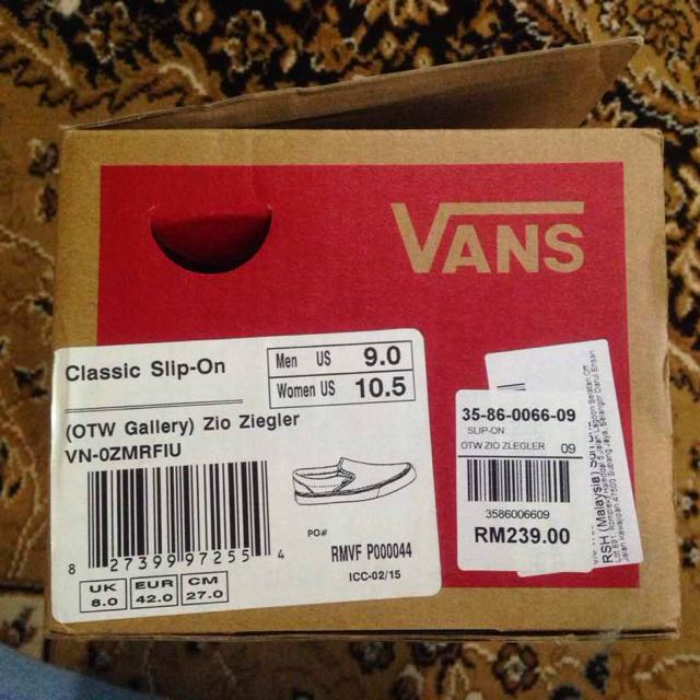 Vans classic slip-on zio ziegler 0zmrfiu new arrivals