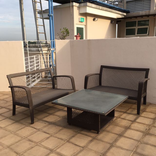 Domus Outdoor Furniture 2 Love Seats Coffee Table Furniture Tables Chairs On Carousell