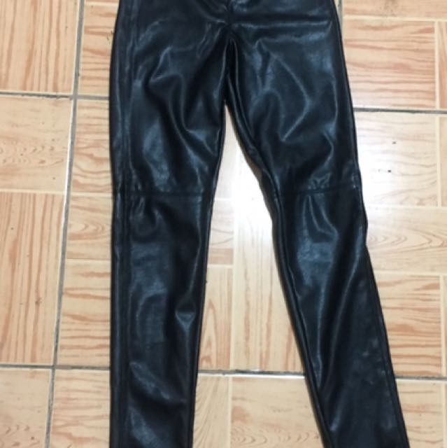 h&m women's leather pants