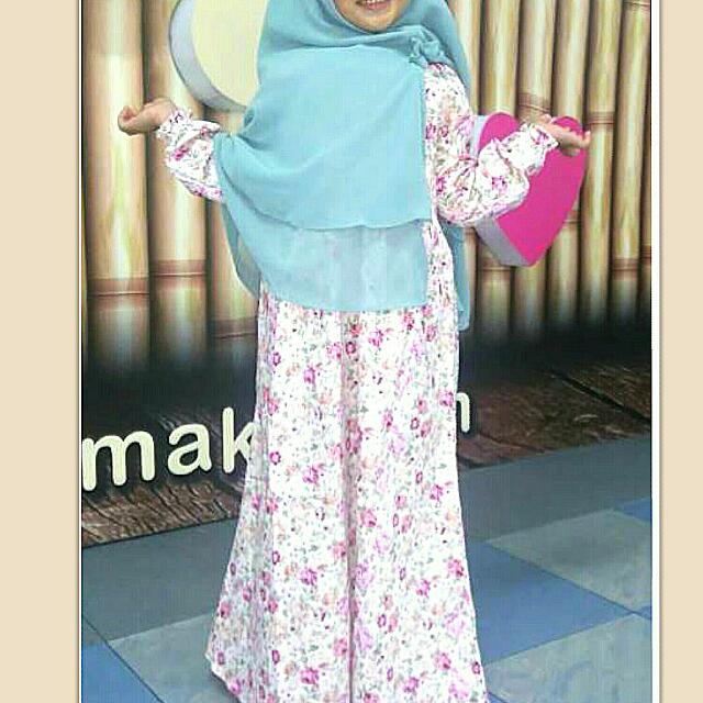 Kurung Kurong Set Khimar Udung Abaya Jubah Baju Raya Peplum Kids Kanak Kanak Girls Babies Kids Girls Apparel On Carousell
