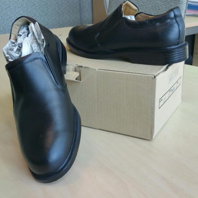 Men's Leather Shoe (Black) Amtek, Men's Fashion, Footwear, Casual