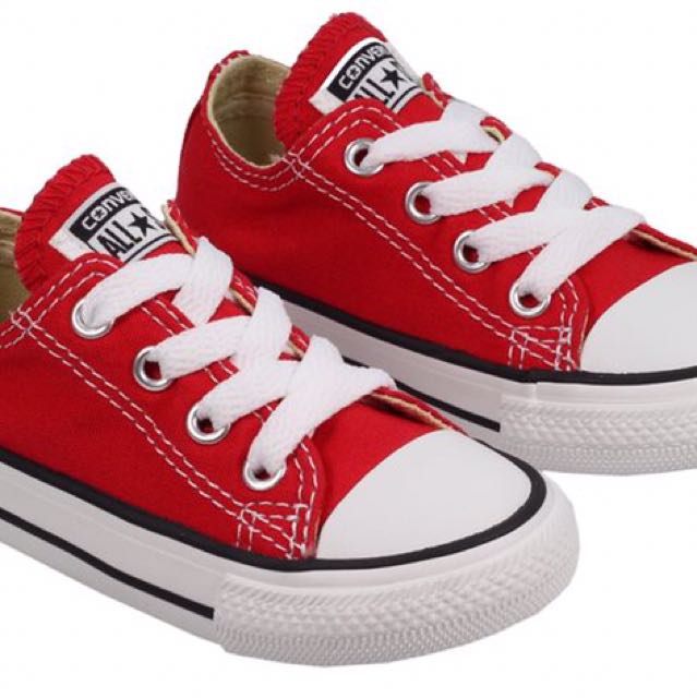 childrens red converse shoes