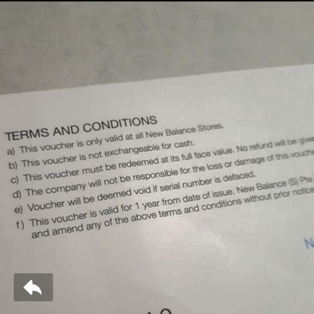 New Balance 50 Voucher, Tickets & Vouchers, Vouchers on Carousell