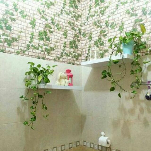 Wallpaper Batubata Daun 45cmx10meter Wallpaper Sticker