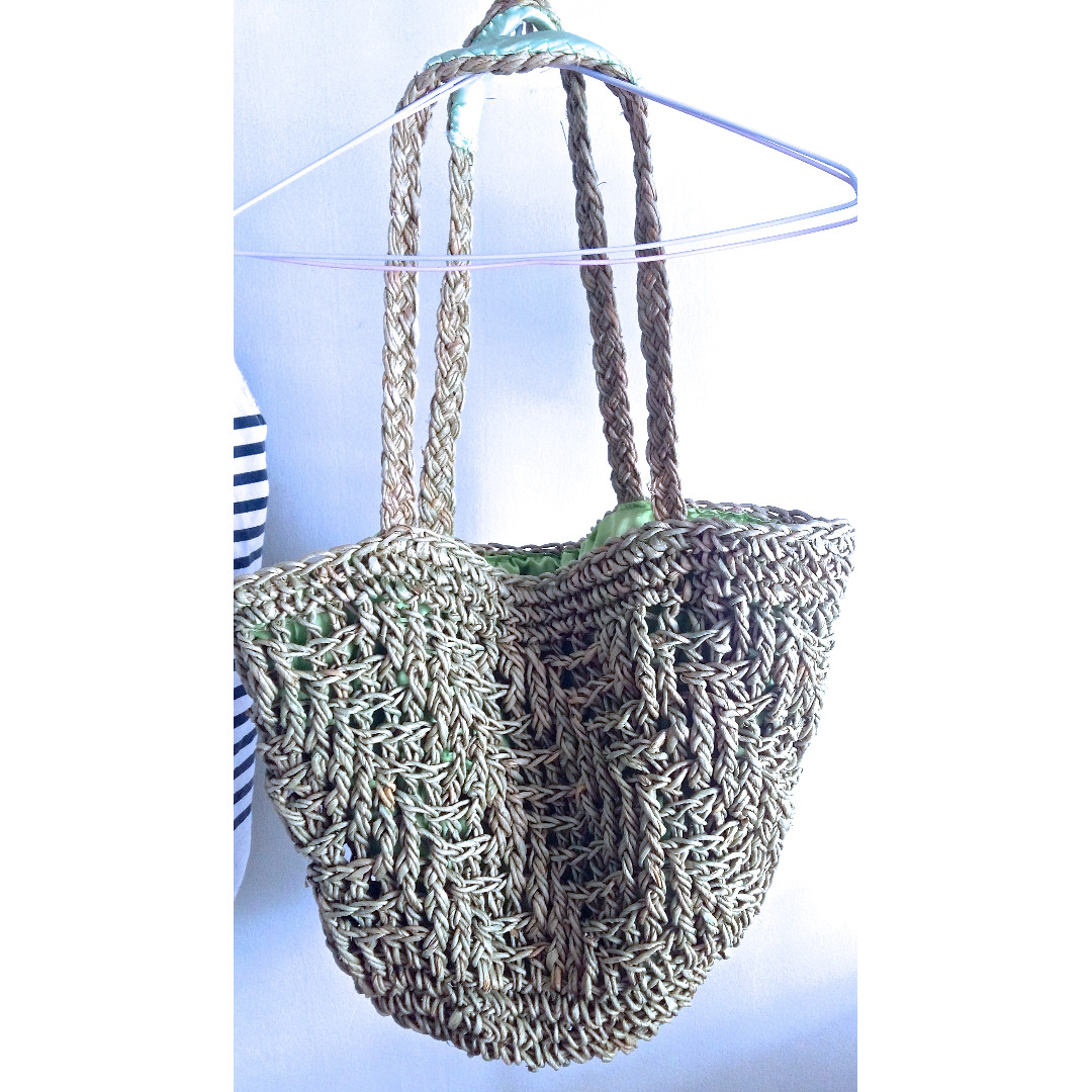 h&m woven bag