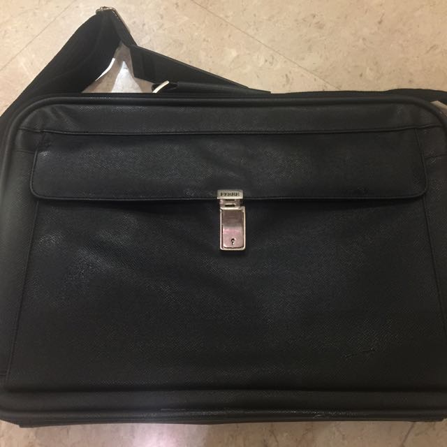 Mens black leather laptop briefcase store