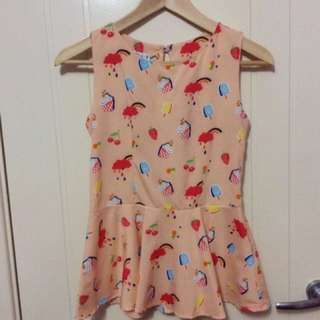 Japanese Harajuku Style Peplum Top