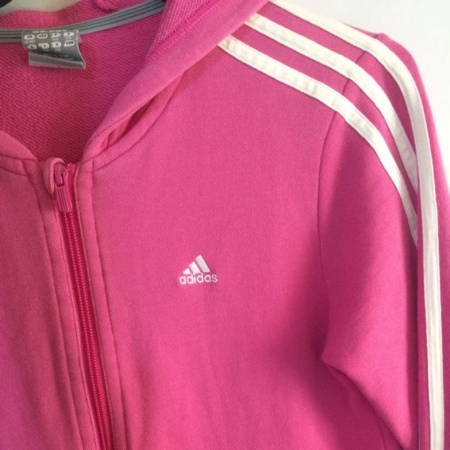 adidas pink zip hoodie