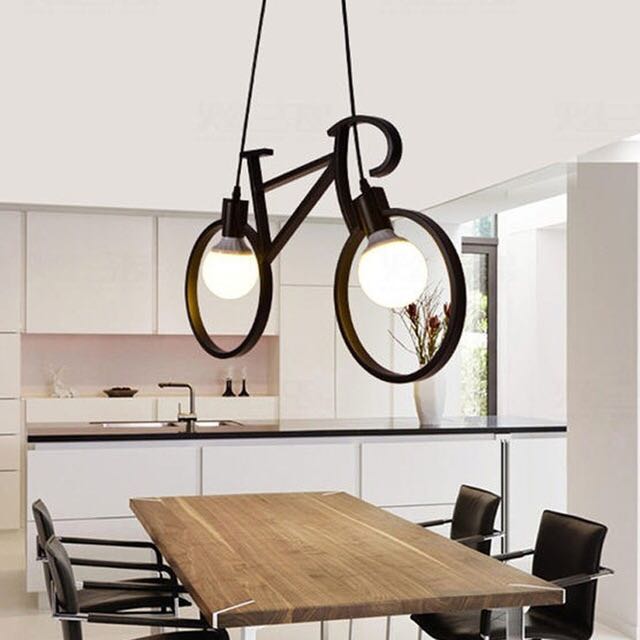 Bike Bicycle Pendant Drop Light Chandelier Home Furniture On Photo