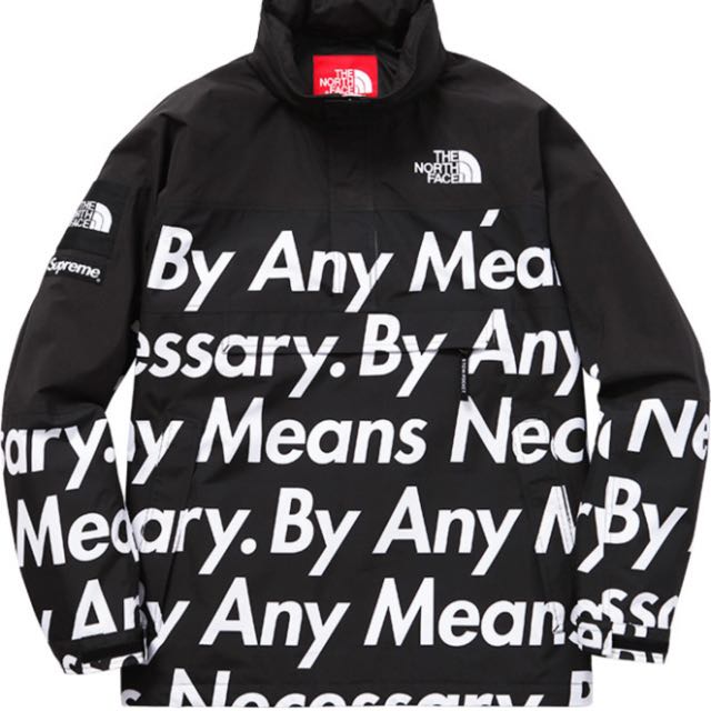 North face supreme jacket top by any means necessary