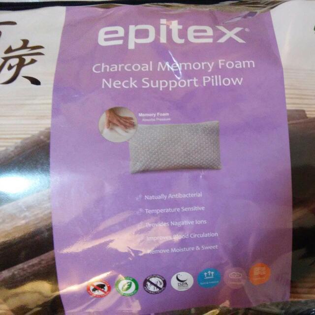 Epitex Charcoal Memory Foam Neck Support Pillow, Babies & Kids, Bathing & Changing, Other Baby