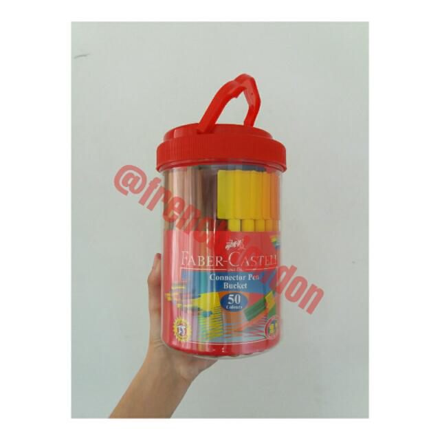 Faber Castell Connnector Pen Bucket Spidol Pensil Warna