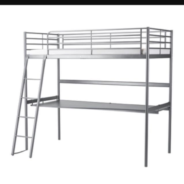 Ikea Svarta Loft Bed With Desk Furniture Home Living Furniture Bed Frames Mattresses On Carousell