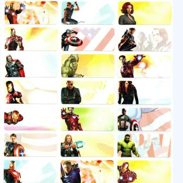 83 Medium Avengers Name Sticker Design Craft Craft Supplies Tools On Carousell