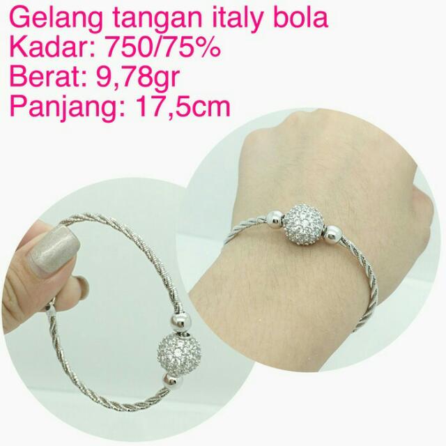 Gelang Tangan Emas Putih Olshop Fashion Olshop Wanita Di Carousell