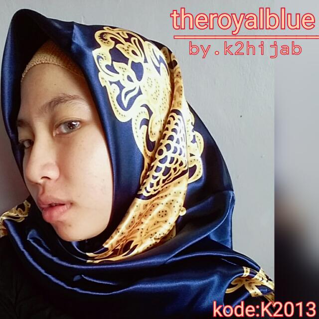 Hijab Jilbab Segiempat Satin Motif Olshop Fashion Olshop Muslim On