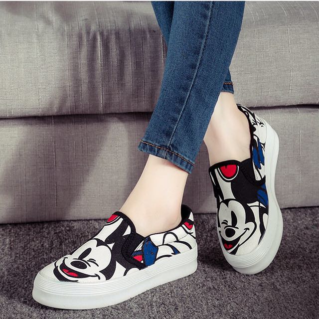 Mickey Mouse Canvas Shoes In 4 Designs 