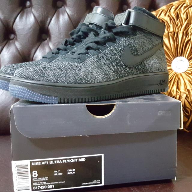 Air force 1 ultra flyknit mid dark grey black new arrivals
