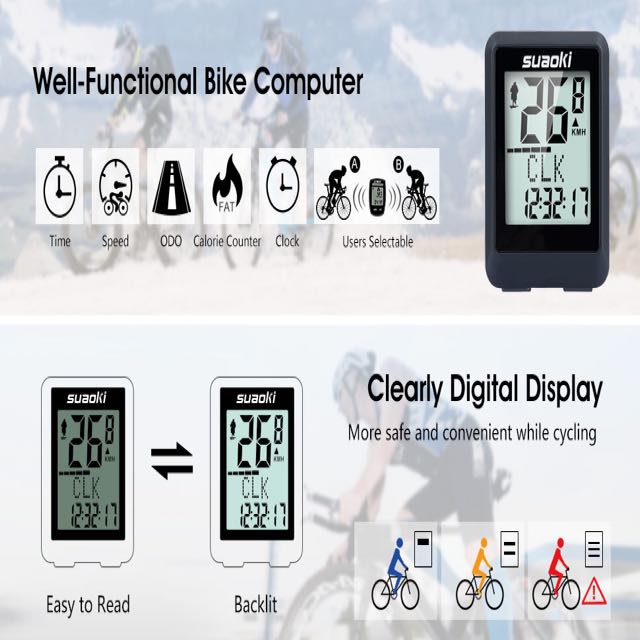 suaoki wireless cycle computer