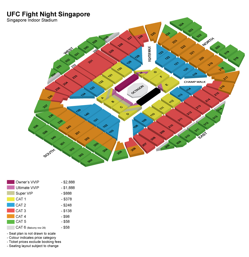 Singapore Indoor Stadium Seat Map