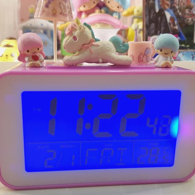 Unicorn X Kiki And Lala Pink Digital Alarm Clock Furniture Home