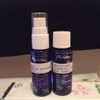 Melvita 有機水仙美白精露 25ml+有機橙花水 28ml