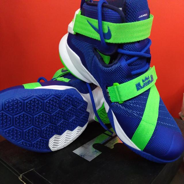 blue and green lebrons