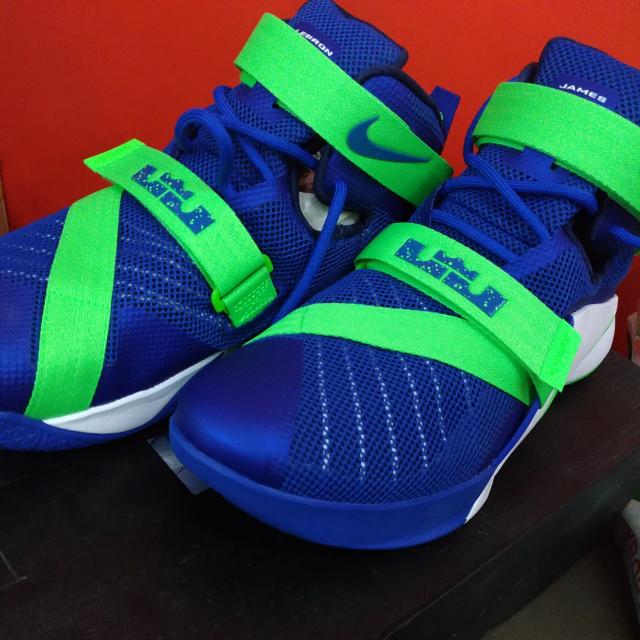 blue and green lebrons