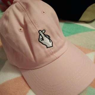 Korean Finger Heart Pink Cap/Hat