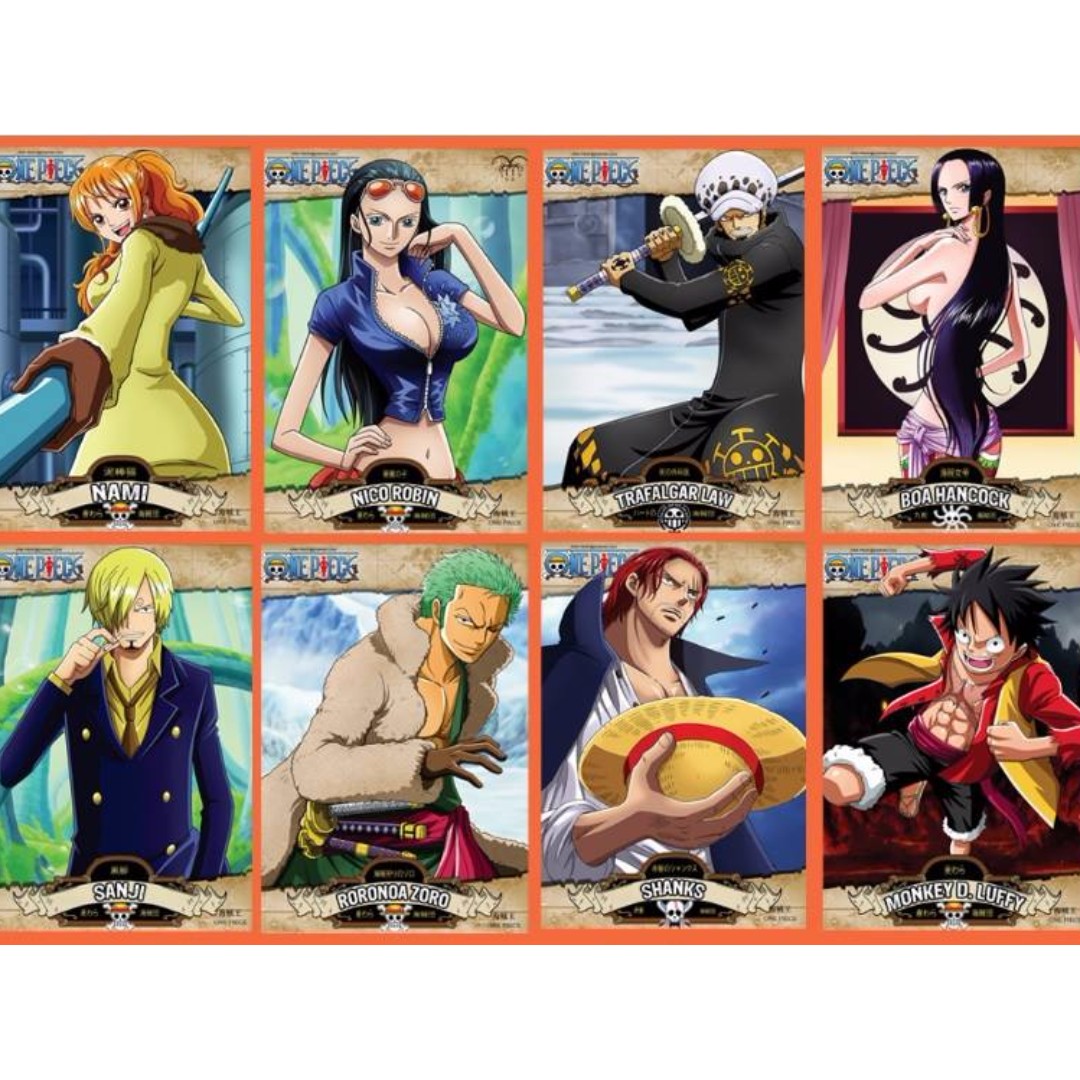 1 Set 8 Pieces 29x42cm One Piece POSTER Luffy Ace Law Sabo Usopp