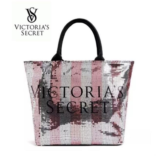 victoria's secret sequin tote bag