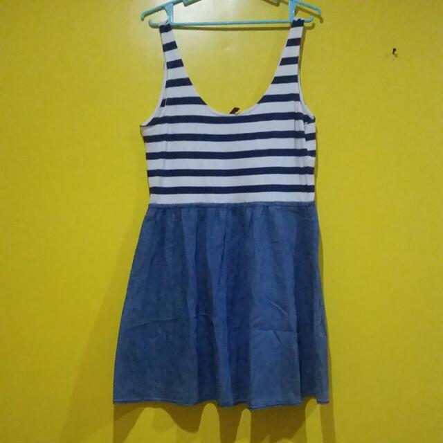 yellow denim dress h&m