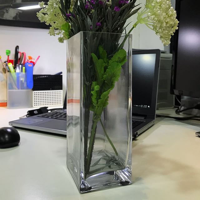 Ikea Rektangel Glass Flower Vase Furniture Home Decor On Carousell