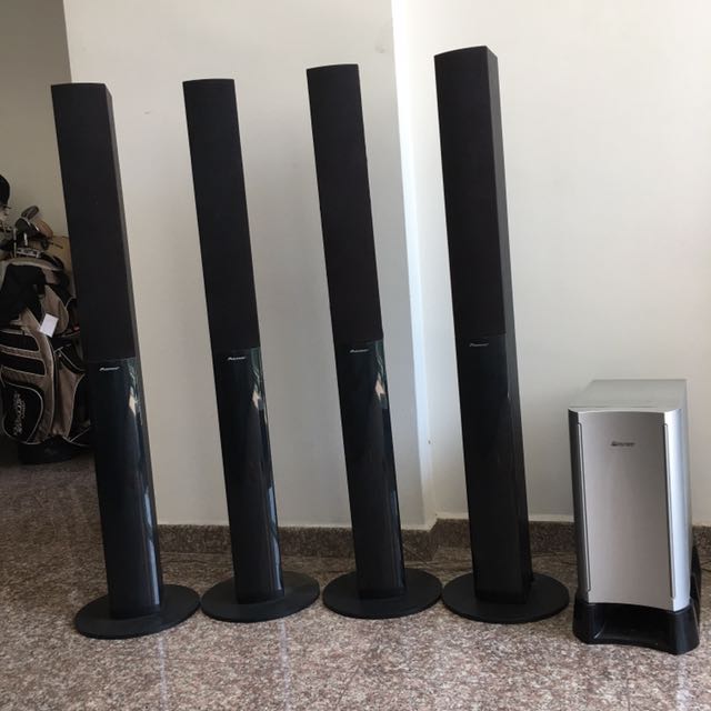 4 tower speakers top