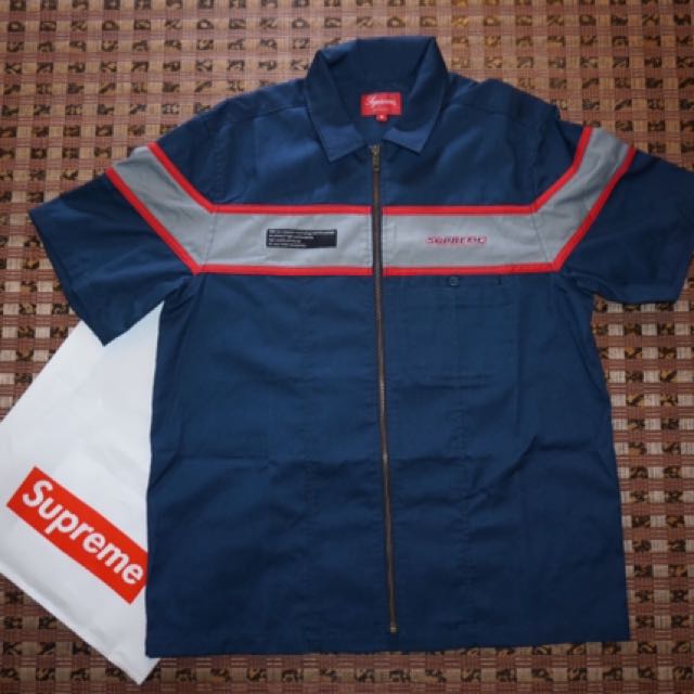 Supreme zip up shirt hot sale