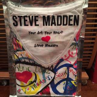 隨性運動風 今夏必備注目 Logo Tee - Steve Madden ( Free Size)