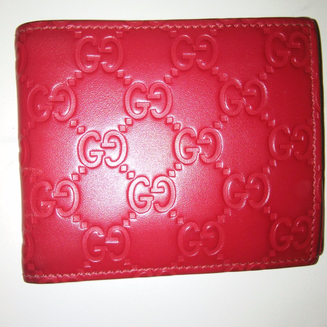 Hibiscus Red Gucci Signature Wallet 