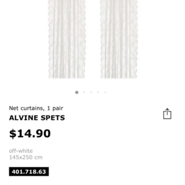 Ikea Curtain, Furniture & Home Living, Bathroom & Kitchen Fixtures on