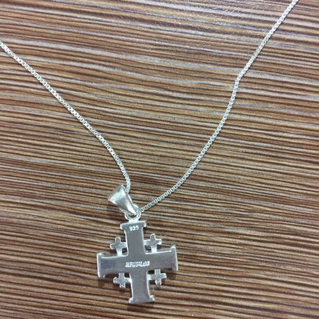 Kalung Salib Jerusalem Silver, Fesyen Wanita, Perhiasan di Carousell