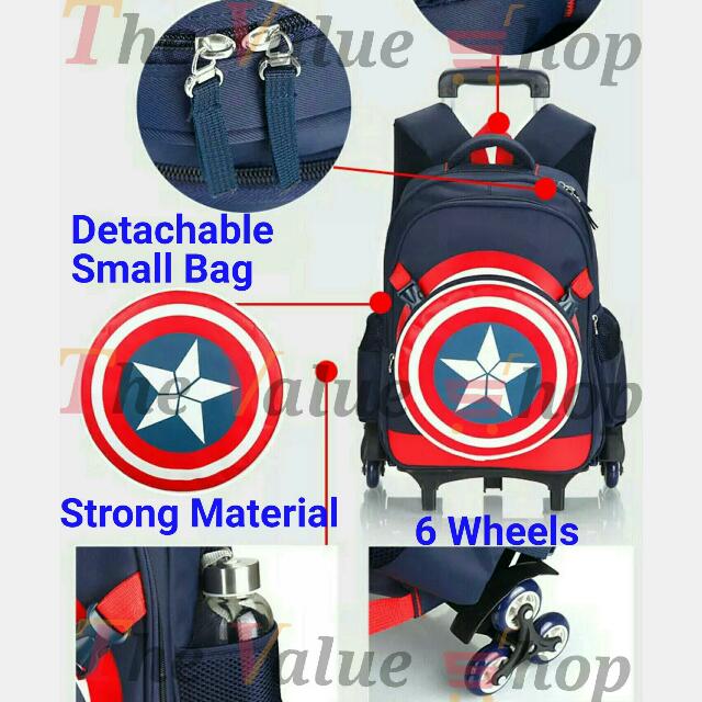 captain america trolley bag