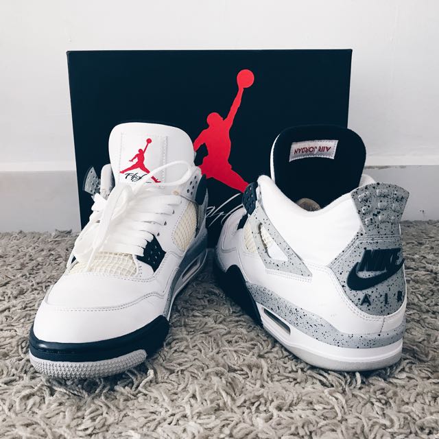 Air Jordan 4 Retro Og White Cement 2016 Men S Fashion Footwear