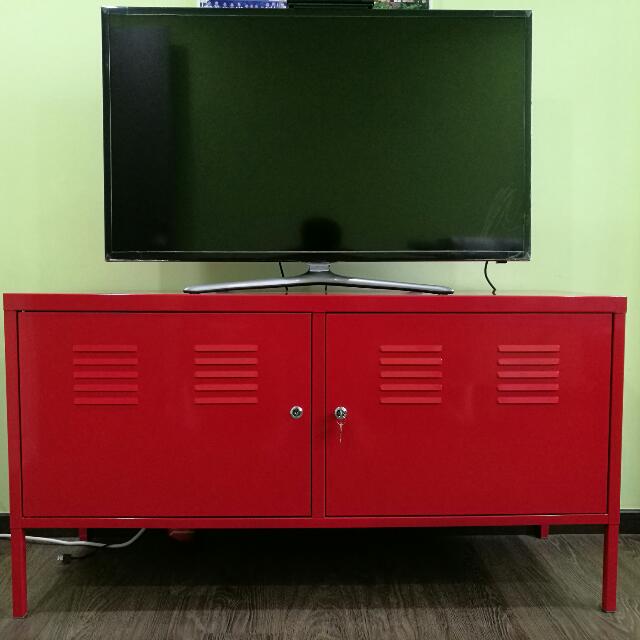 Ikea Ps Metal Cabinet Red On Carousell