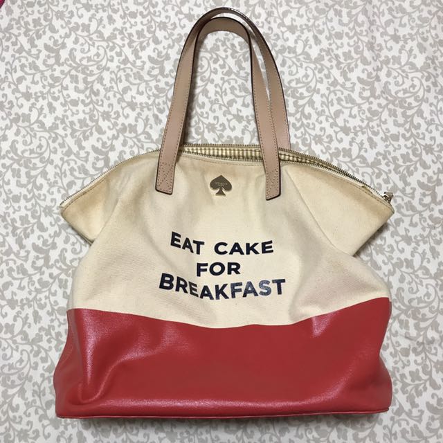 kate spade eat cake for breakfast tote