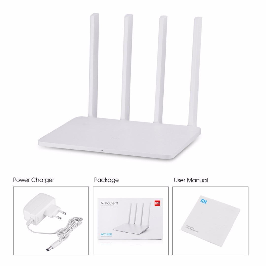 Original Xiaomi Mi routeur WiFi 3 4 Antennes 1167Mbps 128MB Flash ROM