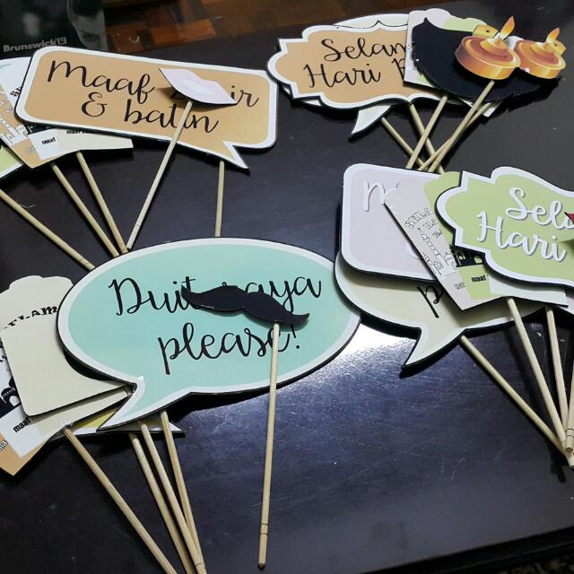 Photo Prop Hari Raya Theme Set Of 5 Design Craft Handmade Goods Accessories On Carousell